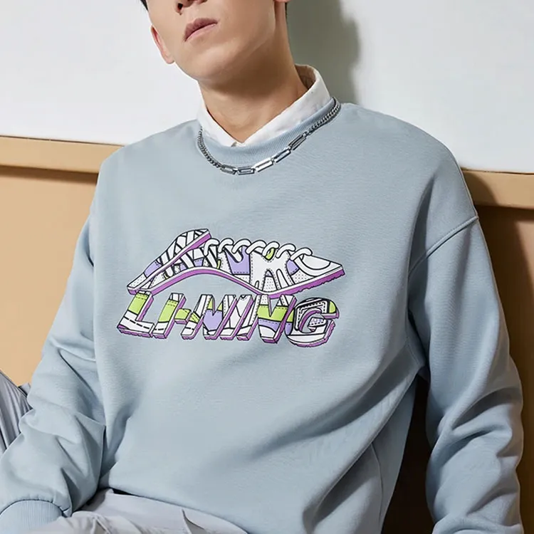 LiNing Sports Life Collection Sweatshirt Unisex Mist Blue-3