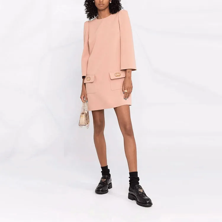 Elisabetta Franchi Long-Sleeved Dresses Women's Pink-1