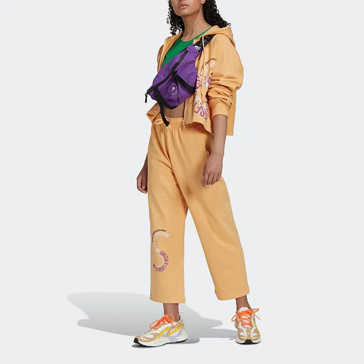 adidas FW22 By Stella McCartney Cropped Full-Zip Hoodie Yellow-1