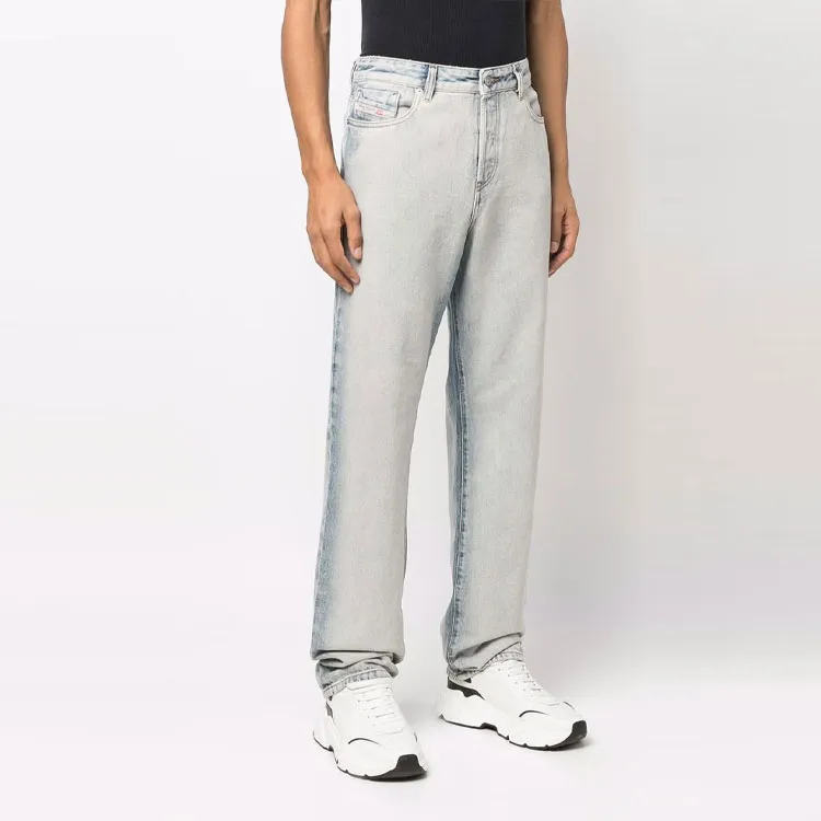 DIESEL Jeans Men Gray White-3