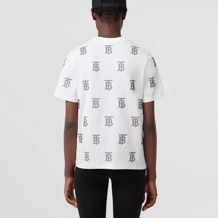Burberry Logo T shirt White-2