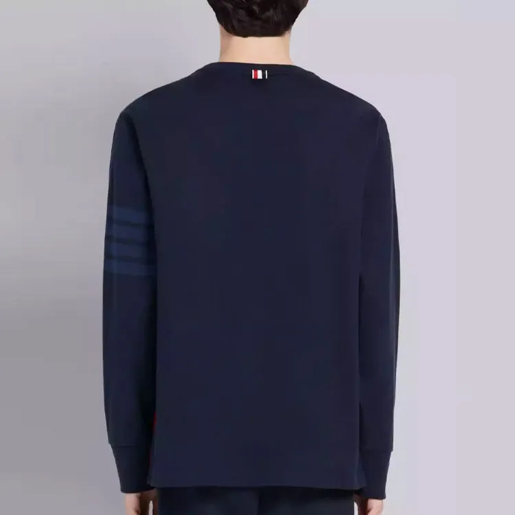 THOM BROWNE 4 Bar Crewneck T Shirt-4