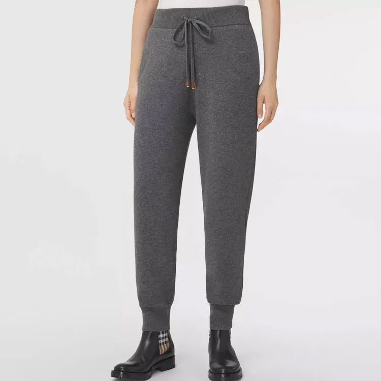 Burberry FW22 Knitted Sports Pants Women's Gray-3