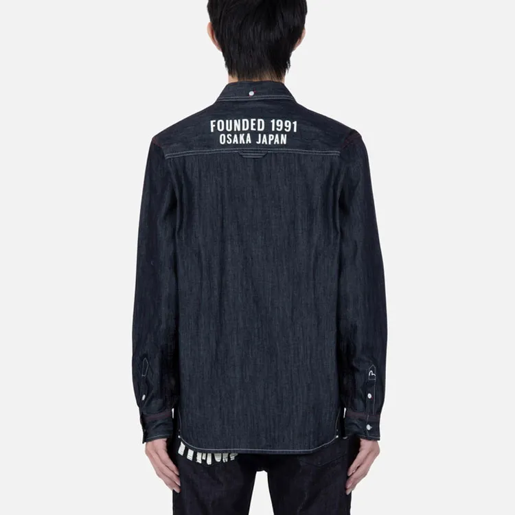 EVISU Shirts Men Denim Blue-3