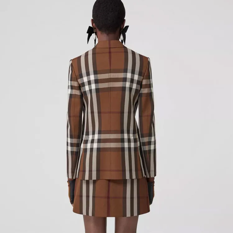 Burberry Checked Tailored Blazer-2