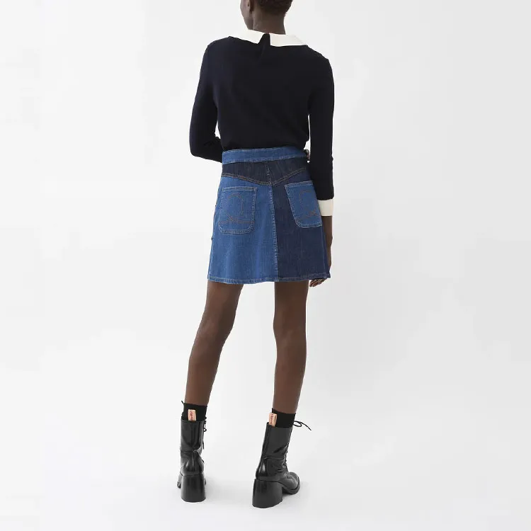 See By Chloe Denim Short Skirts Women's Blue-2