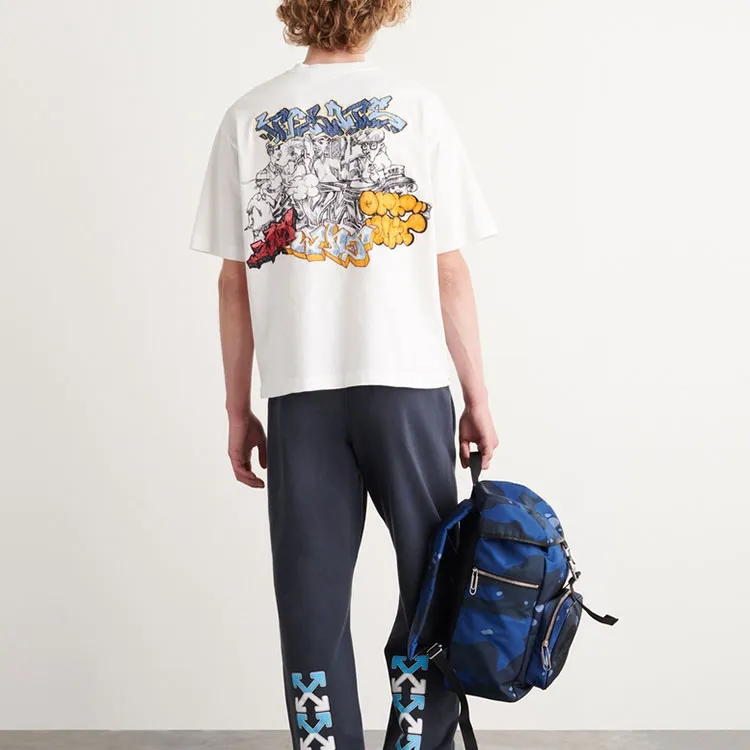 OFF WHITE Graff Wht Pupp Over Ska S/S Tee-2