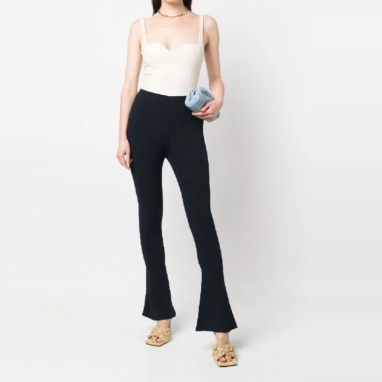 Jacquemus Knitted Sweatpants Women's Blue-1