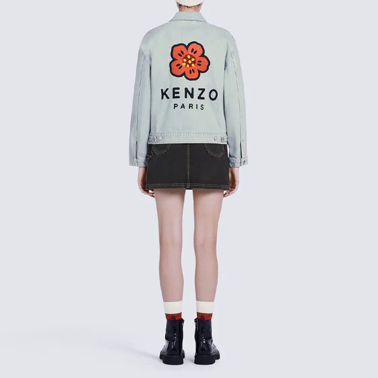 KENZO Denim Jackets Women's Blue-3
