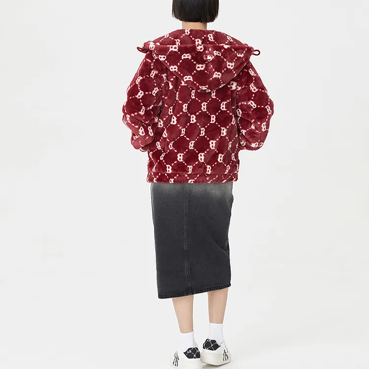 MLB Velvet Jackets Unisex Burgundy-6