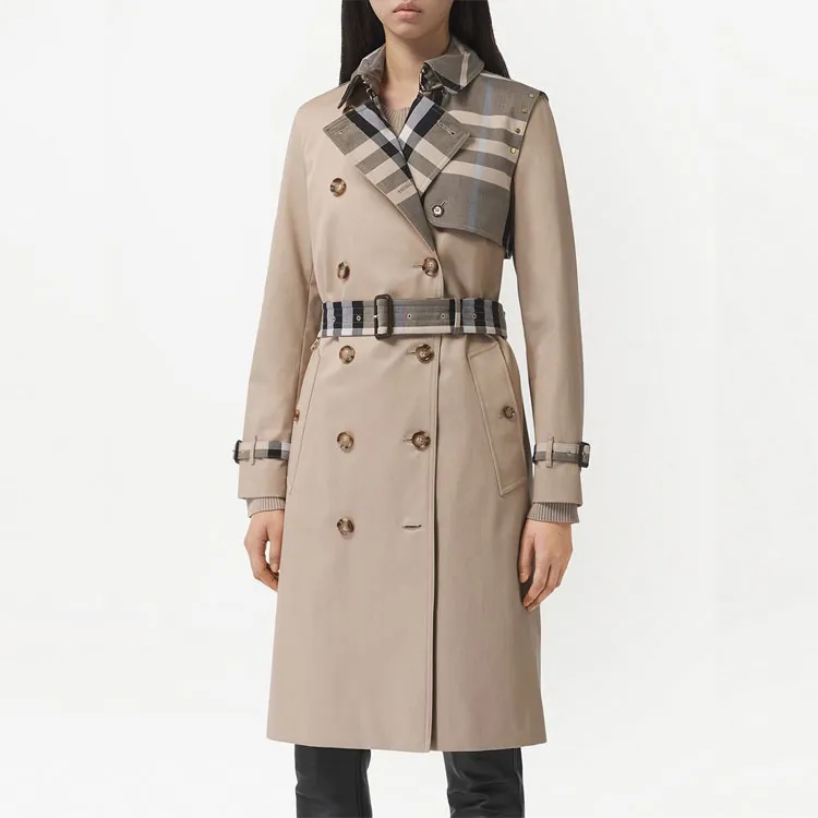 Burberry Trench Coats Women's Soft Yellow Umber-4