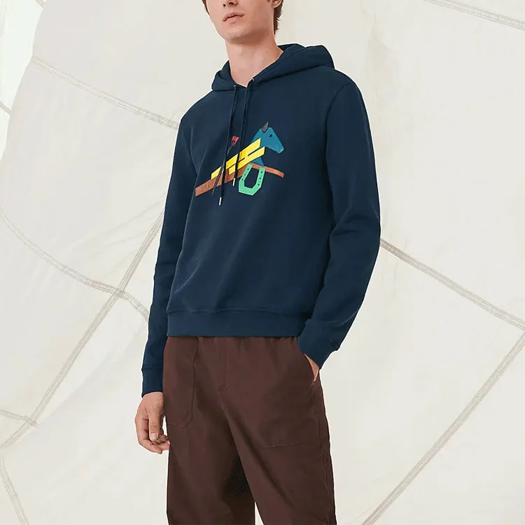 HERMES Sweatshirts Men Blue-1
