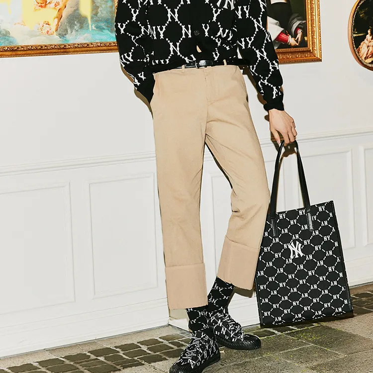 MLB Monogram Collection Polyester Combo Bag Tote Bag Shopping Bag Shoulder Bag Handbag Regular Women's Black-2