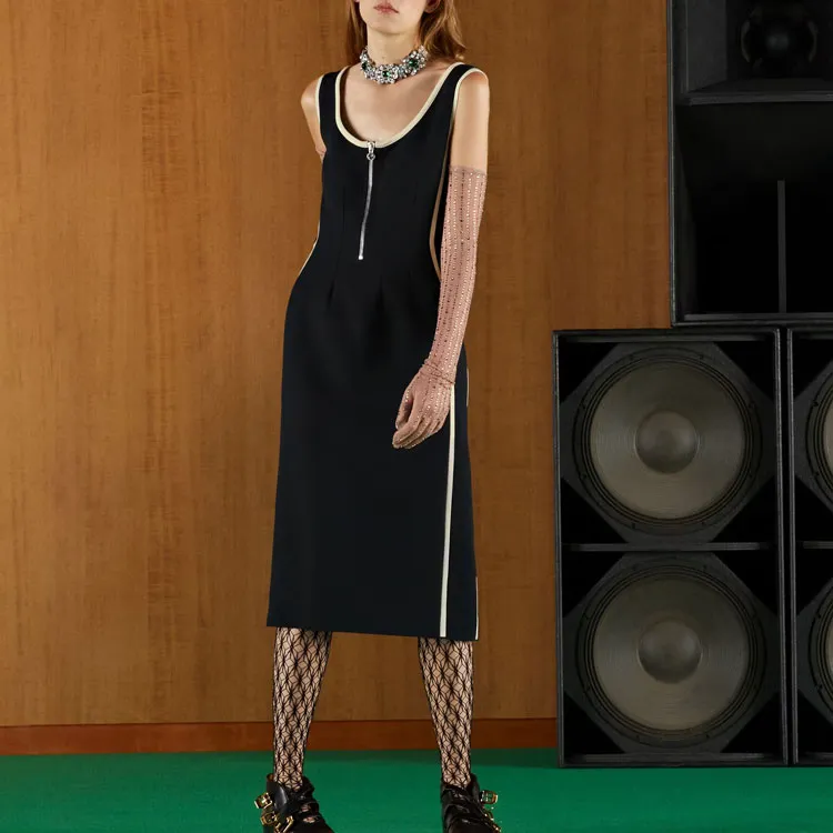 GUCCI SS22 Sleeveless Dress Women's Black-1
