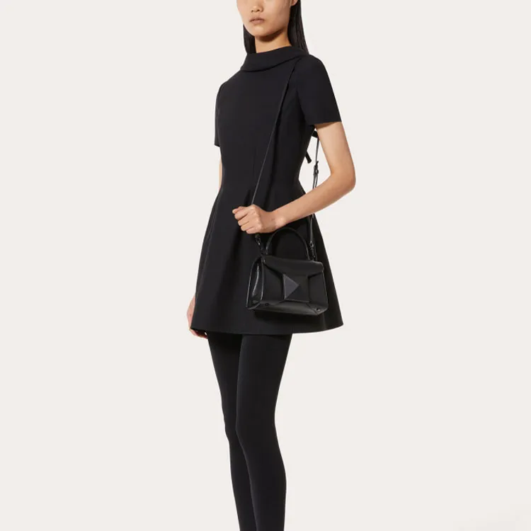 Valentino FW22 Short Sleeved Dress Women's Black-3