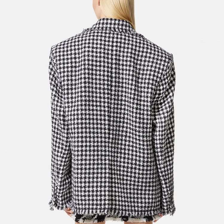 VERSACE VERSACE FW22 Business Suits Coats Women's Black White-2