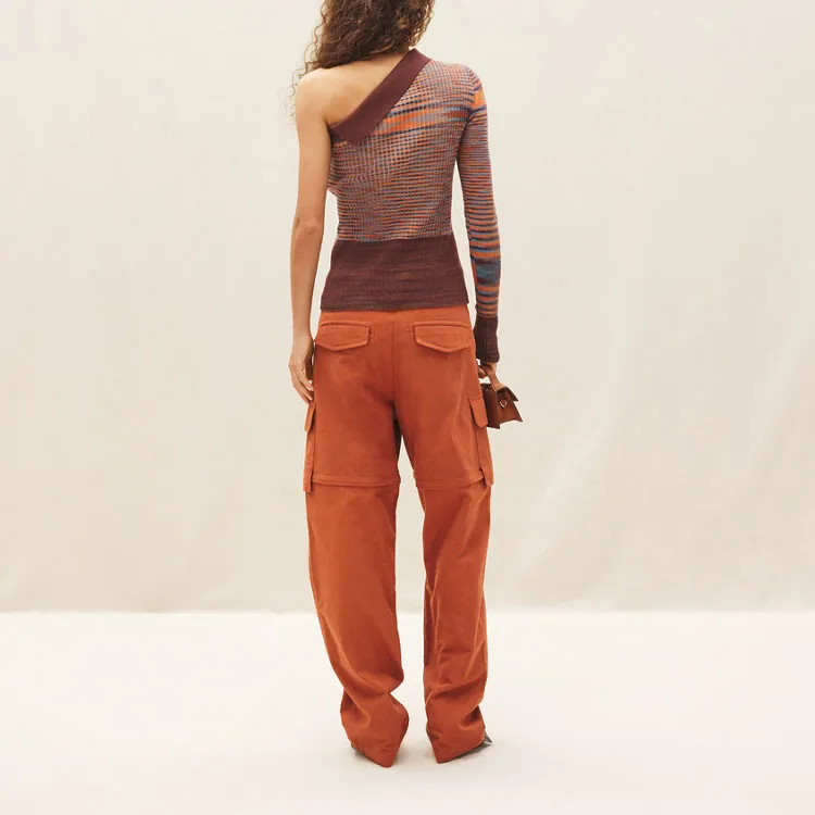Jacquemus Le Polo Zucca One shoulder Polo Top-3