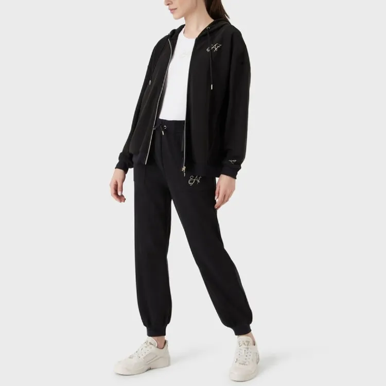 EMPORIO ARMANI Knitted Sweatpants Women's Black-2