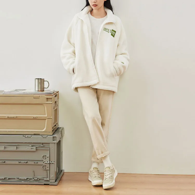 ANTA Life Collection Velvet Jackets Women's White-1