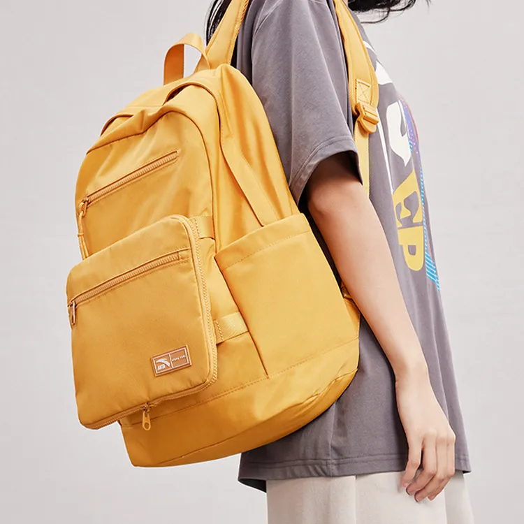 Anta Life Collection Canvas Backpack Regular Unisex Beeswax Yellow-5