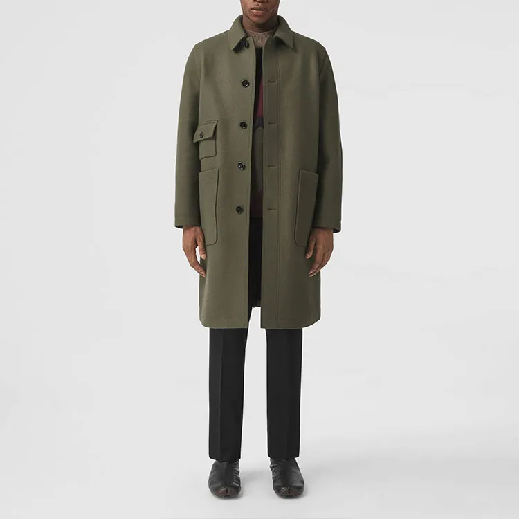 Burberry Coats Men's Army Green-1
