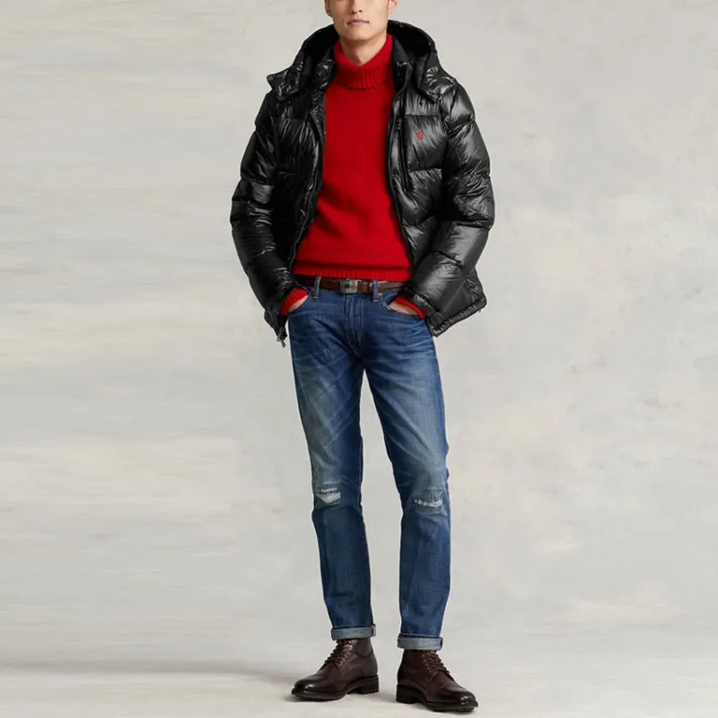 Polo Ralph Lauren Men Pony embroidered Hooded Puffer Jacket-2
