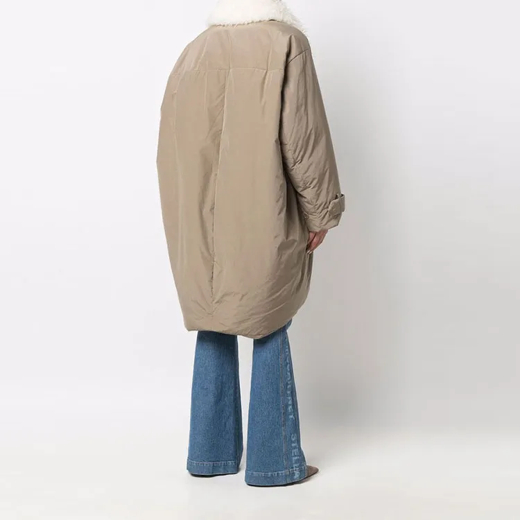 Stella McCartney Faux fur Collar Technical Coat-2