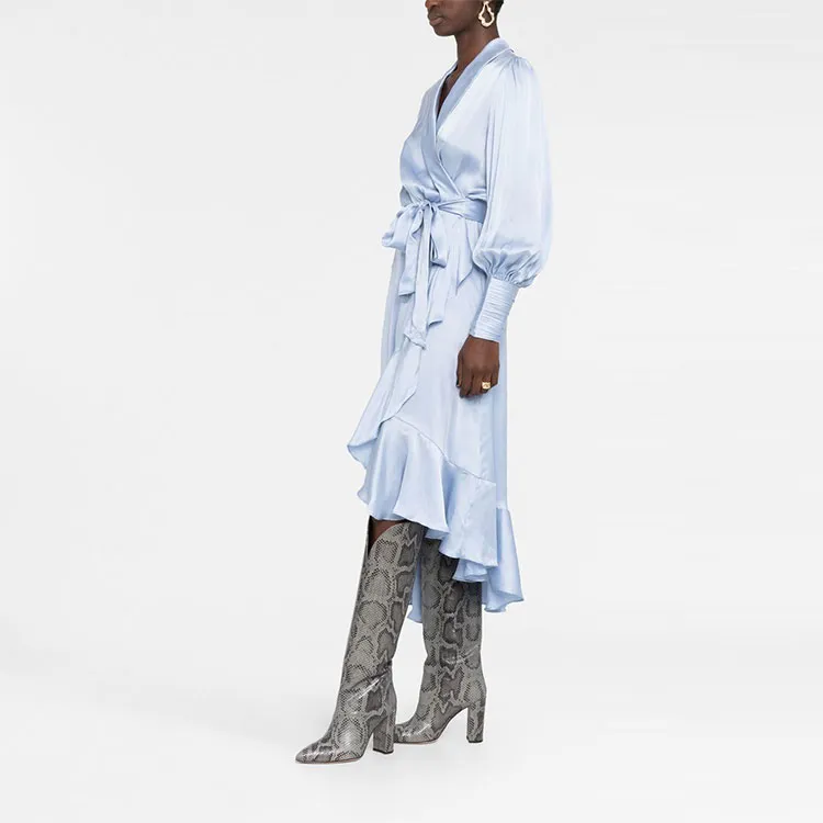 Zimmermann Long-Sleeved Dresses Women's Light Blue-3