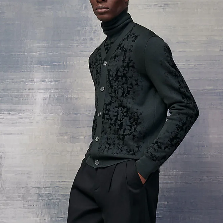 HERMES FW22 Knitwear Men's Olive Green-1