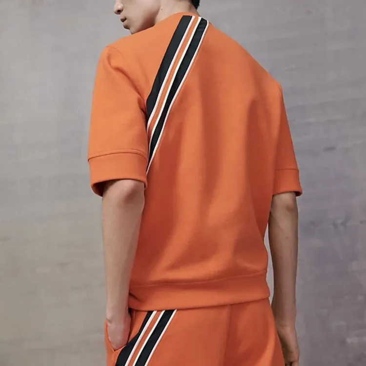 HERMES T-Shirts Men Orange Red-2