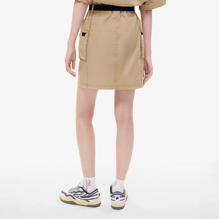 FILA FUSION Casual Short Skirts Women's Timber Khaki-3