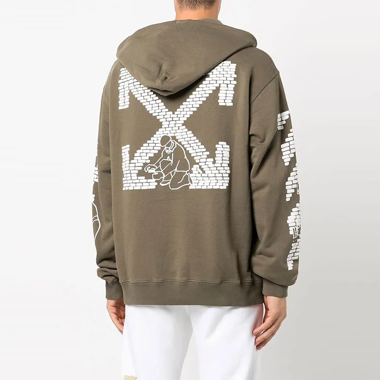 OFF WHITE Bricks Print Drop Shoulder Hoodie-2