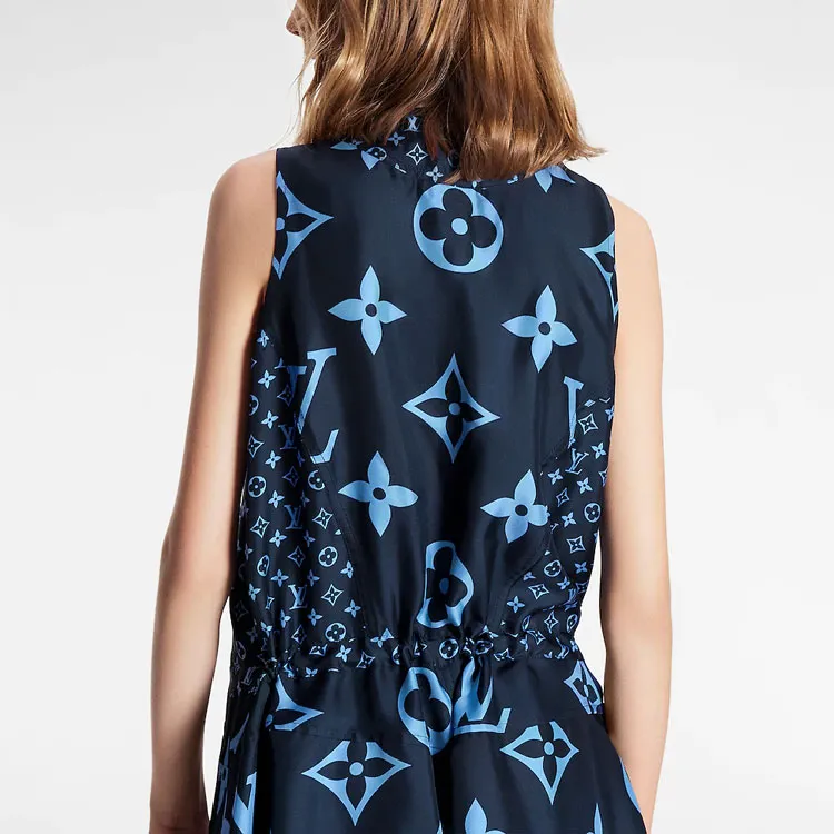 LOUIS VUITTON SS22 Sleeveless Dress Women's Blue-3