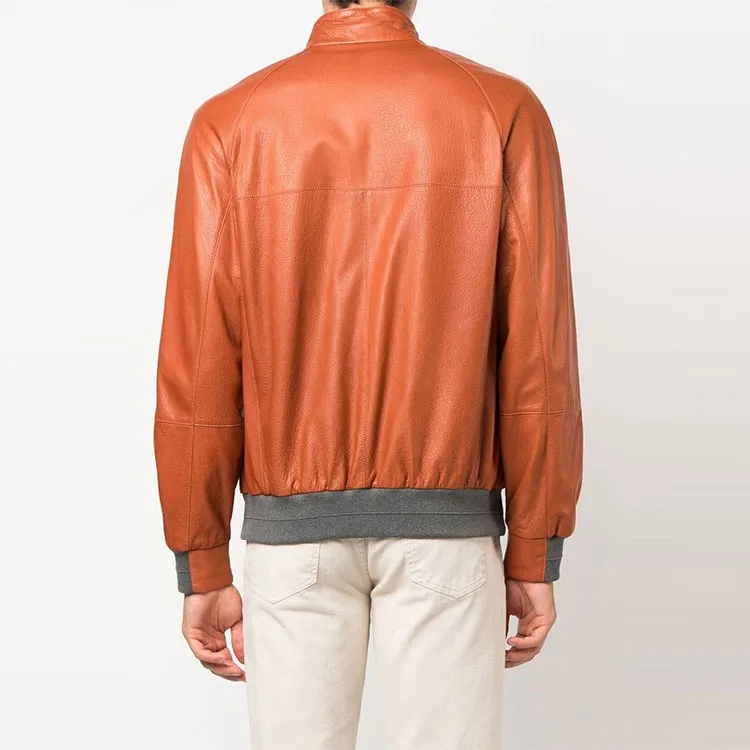 Brunello Cucinelli Zip up Leather Jacket-2