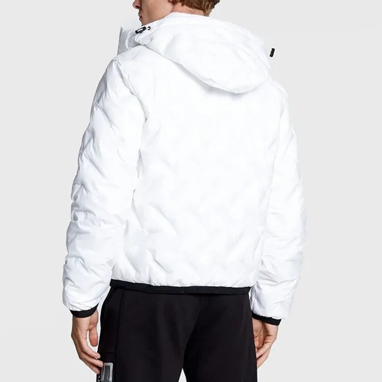 EMPORIO ARMANI EA7 Puffer Jacket Men's White-3