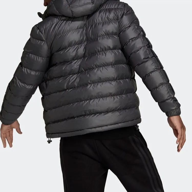 adidas Men's Logo Zip-Up Long-Sleeve Puffer Jacket Black-2
