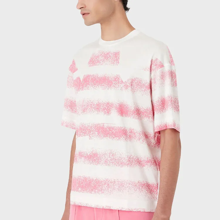 EMPORIO ARMANI T Shirts Men Pink-1