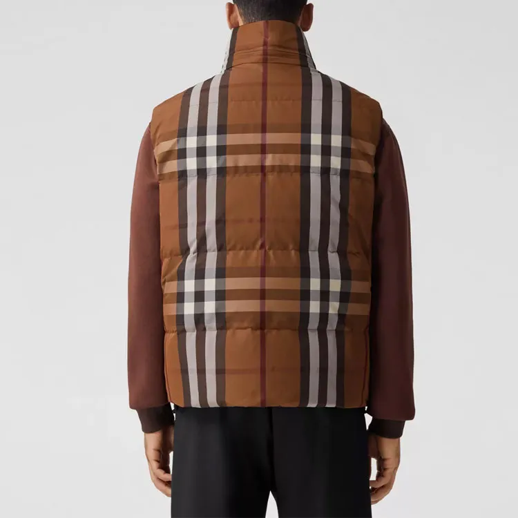 Burberry Packaway Hood Reversible Check Puffer Gilet-3