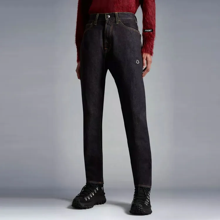 Moncler X Fragment Hiroshi Fujiwara Logo Embroidered Jeans-2