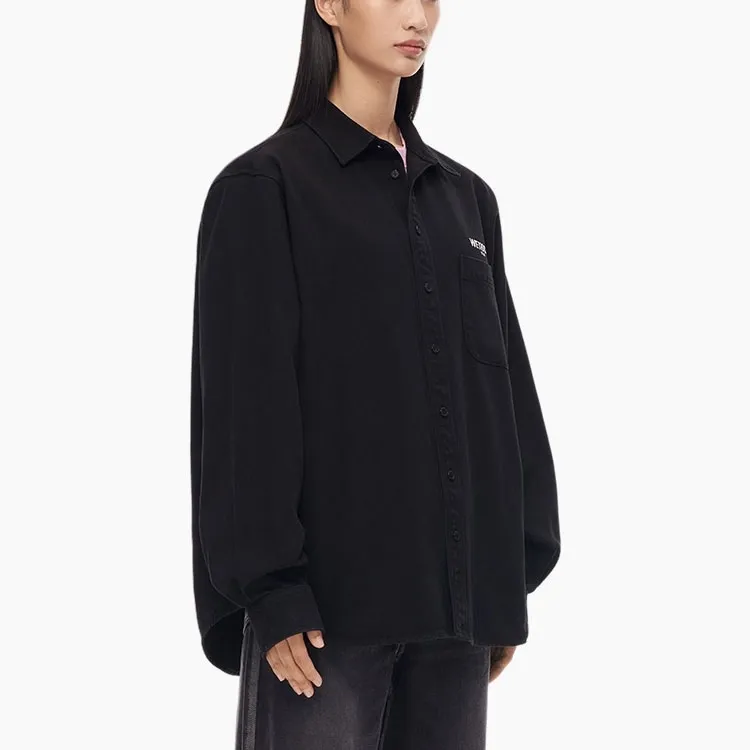 WE11DONE Shirts Unisex Black-4