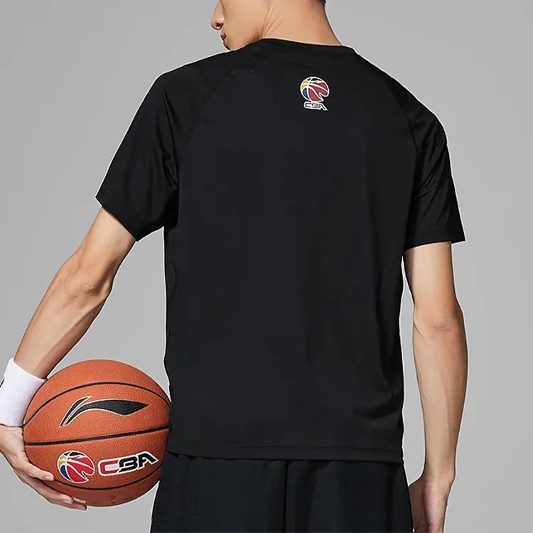 LiNing CBA Collection Professional Basketball Collection T Shirt Men's Black-3