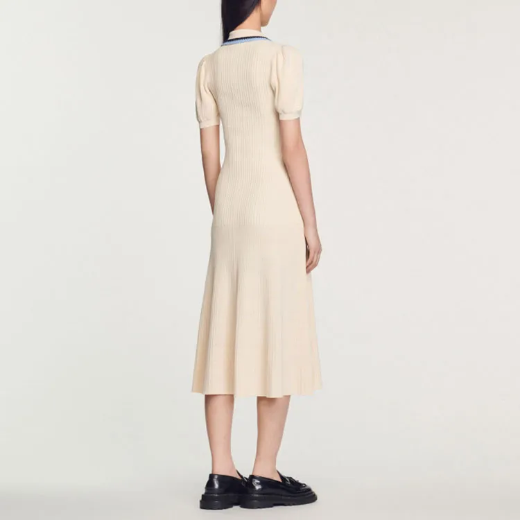 Sandro Short-Sleeved Dresses Women's Light Umber-3