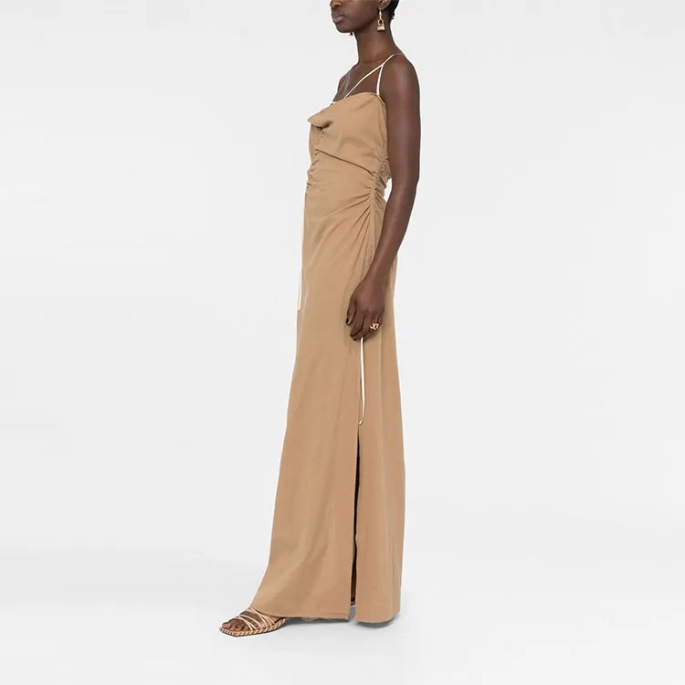 Jacquemus Sleeveless Dresses Women's Brown-3