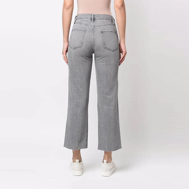 FRAME Le Jane Cropped Raw-Cut Hem Jeans-2