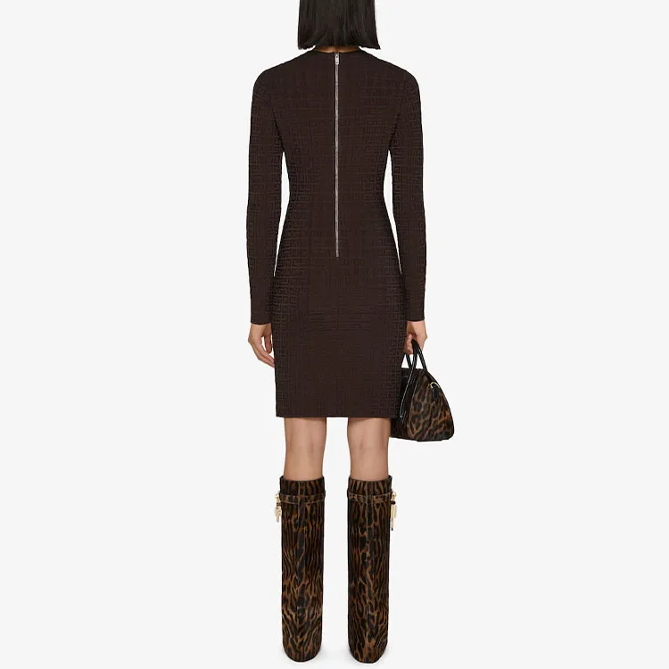 Givenchy 4G Jacquard Long-sleeved Dress-3