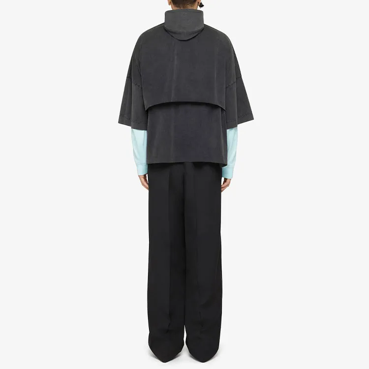 Givenchy Layered Long Sleeve Graphic T Shirt With Balaclava-3