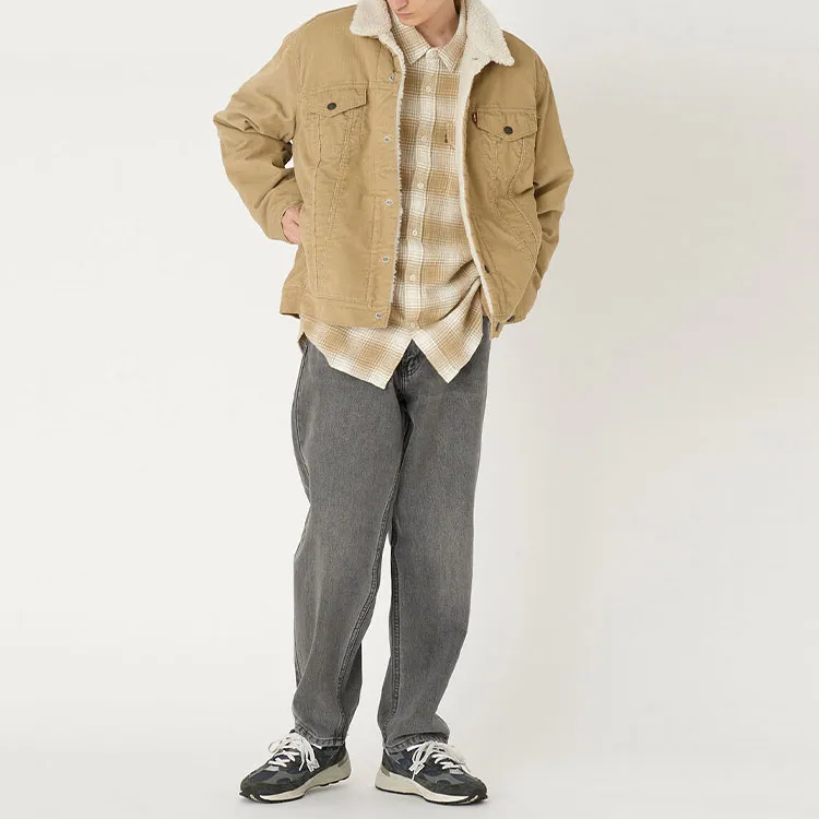 Levis Velvet Jackets Men Khaki-5