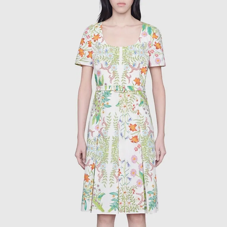 GUCCI Short Sleeved Dresses Women's Green-1