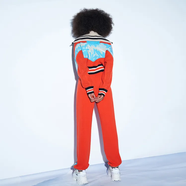 CHAU·RISING Knitwear Women's Coral Orange-1