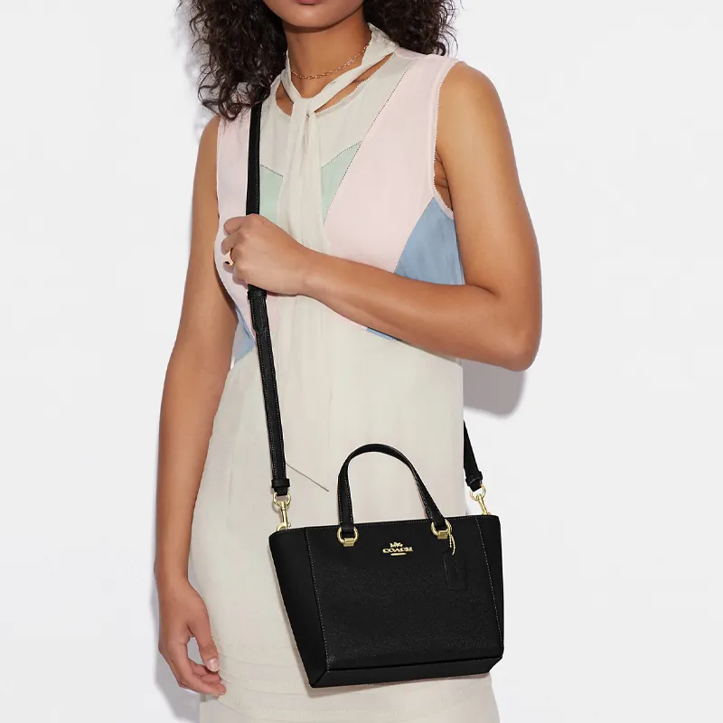 COACH Alice Leather Handbag Shoulder Bag Crossbody Bag Small Size Women's Black-3